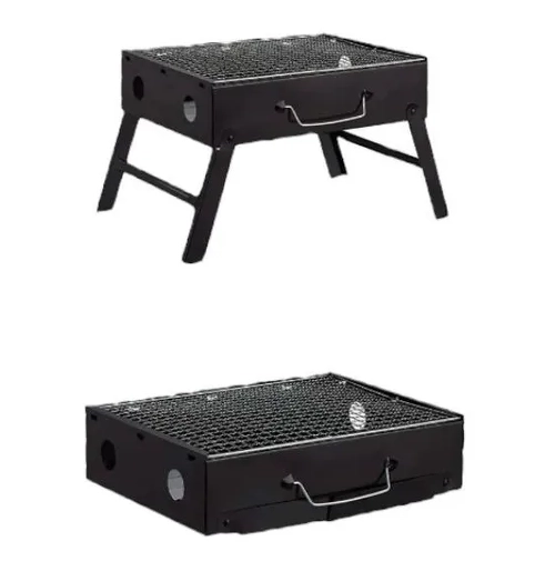 PARRILLA PORTATIL PLEGABLE CARBON NEGRA - 7