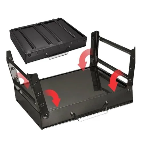PARRILLA PORTATIL PLEGABLE CARBON NEGRA - 8