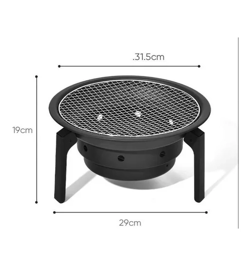 PARRILLA CARBON PORTATIL NEGRA - 3