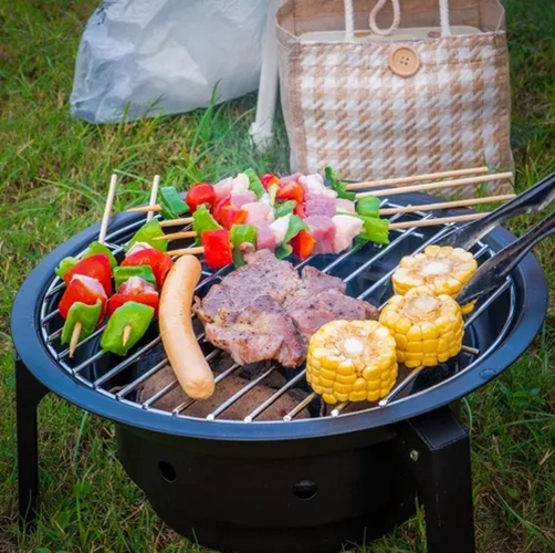 PARRILLA CARBON PORTATIL NEGRA - 4