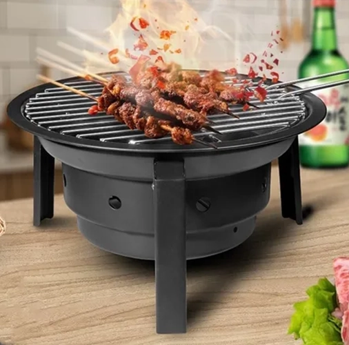 PARRILLA CARBON PORTATIL NEGRA - 5