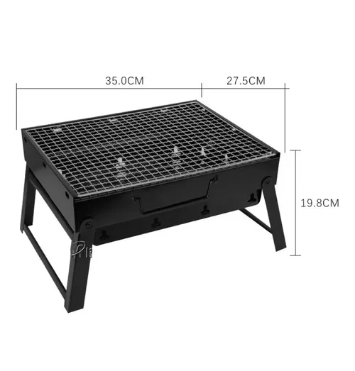PARRILLA PORTATIL MINI PLEGABLE CARBON - 2