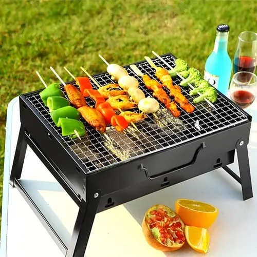 PARRILLA PORTATIL MINI PLEGABLE CARBON - 4