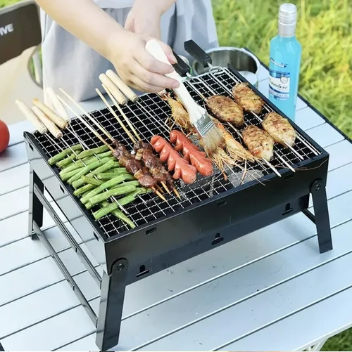 PARRILLA PORTATIL MINI PLEGABLE CARBON - 5