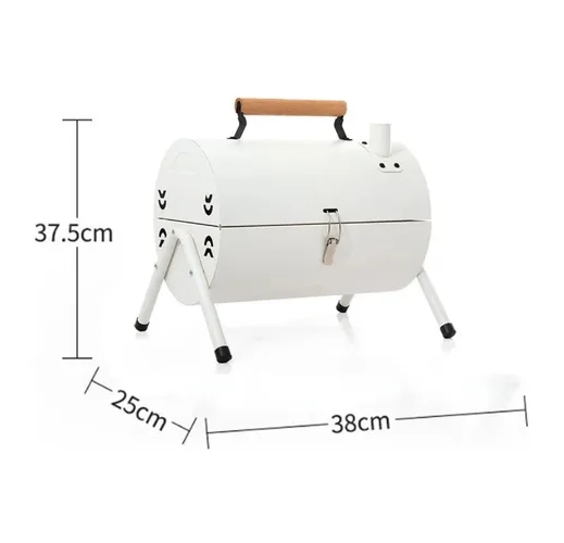 PARRILLA CARBON AHUMADOR CHIC HAUS BLANCA - 3