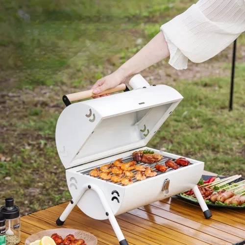 PARRILLA CARBON AHUMADOR CHIC HAUS BLANCA - 5