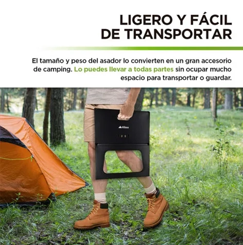 PARRILLERA CARBON PLEGABLE NEGRA - 7