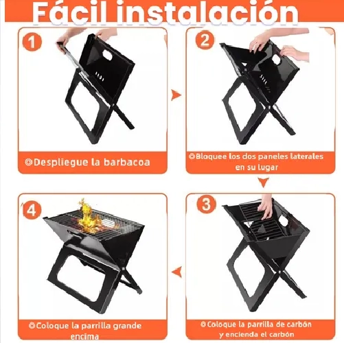 BARBACOA PLEGABLE DOBLE CAPA JARDIN - 4