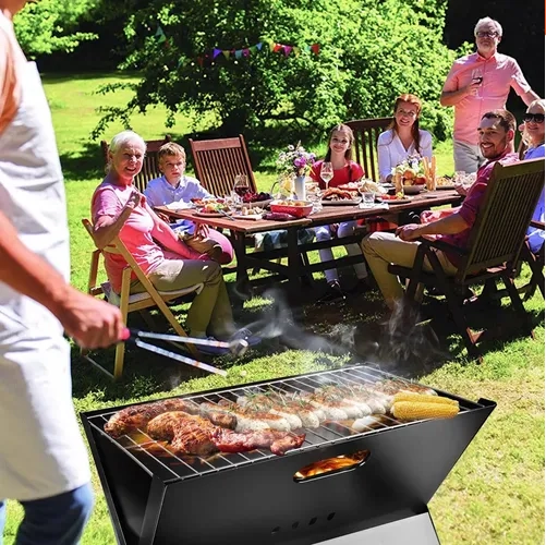 BARBACOA PLEGABLE DOBLE CAPA JARDIN - 6