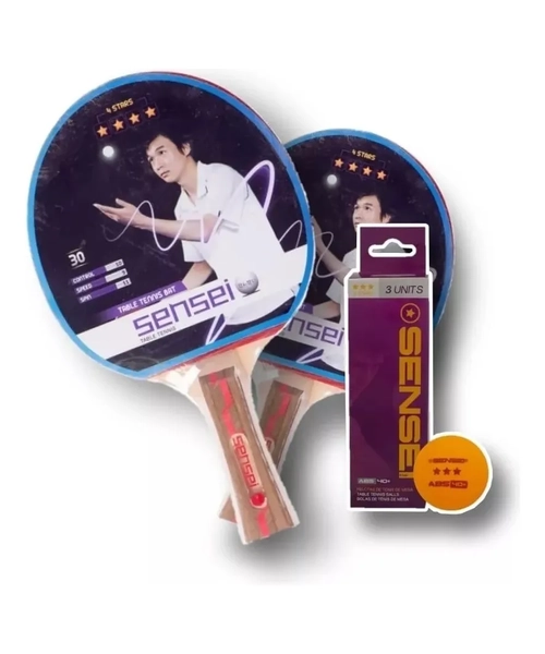 PALETA PING PONG SENSEI COMPETICION 4* - 2
