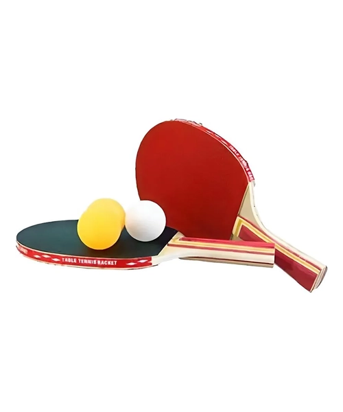 RAQUETAS MADERA + GOMA + 3 PELOTAS HAMELIN - 4