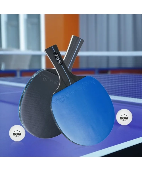PACK 2 RAQUETAS TENIS MESA GOAT + ESTUCHE + 2 PELOTAS - 3