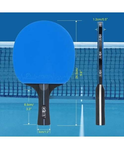 PACK 2 PALETAS PING PONG + 2 PELOTAS + ESTUCHE - 4