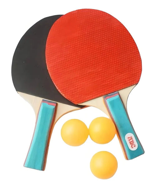 PACK 2 PALETAS PING PONG 3 STAR ROJA/NEGRA - 4