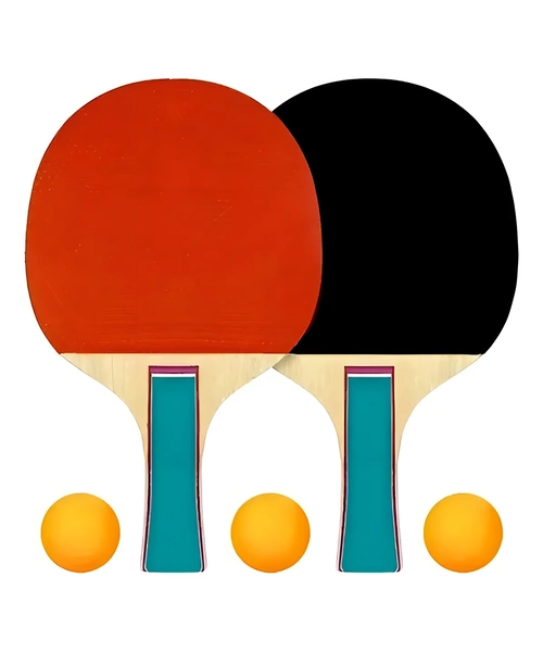 PACK 2 PALETAS PING PONG 3 STAR ROJA/NEGRA - 5