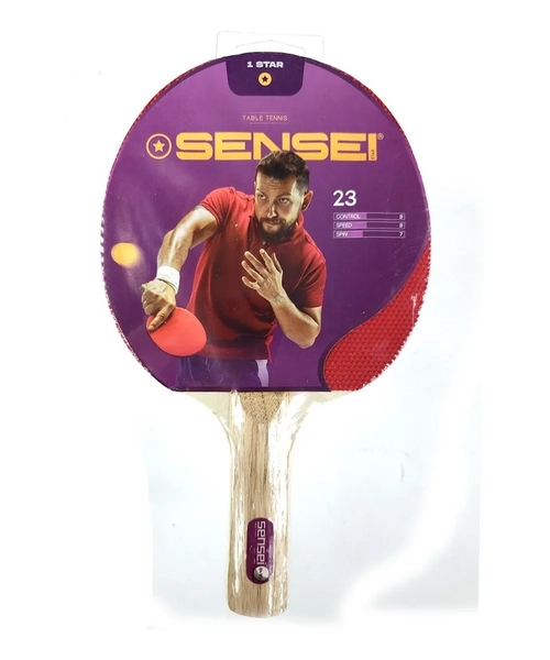 SET 2 PALETAS + 3 PELOTAS PING PONG SENSEI 1* - 3
