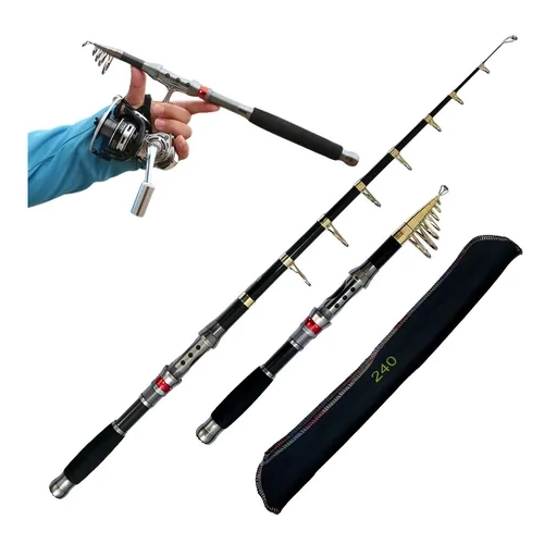 CAÑA PROFESIONAL 2,40M 2000G PARA PESCA PESADA - 1