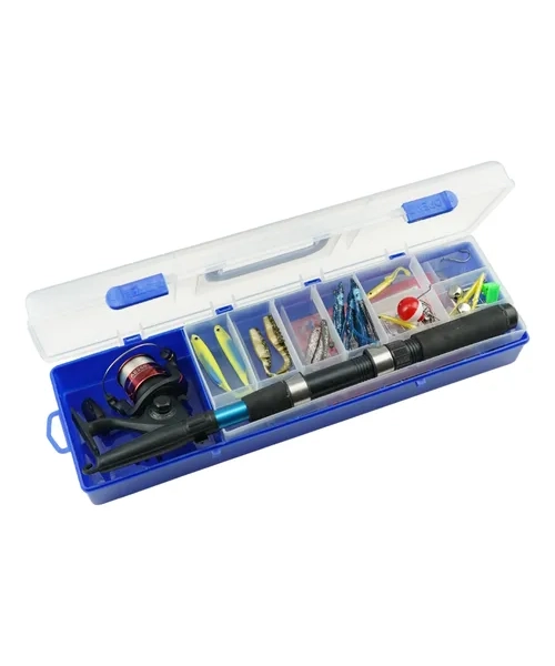 KIT PESCA CON CAÑA, CARRETE, CAJA Y ACCESORIOS - 2