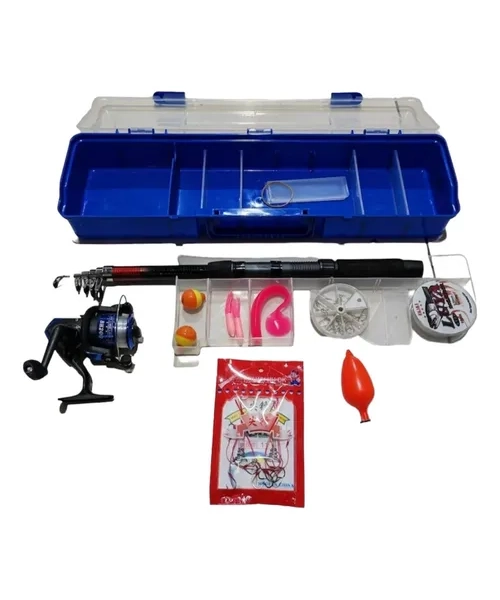 KIT PESCA CON CAÑA, CARRETE, CAJA Y ACCESORIOS - 4