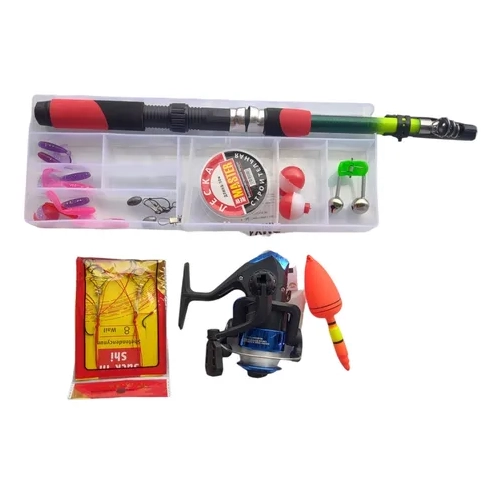 SET PESCA CAÑA TELESCOPICA CON MOSQUERO Y CARRETE - 2