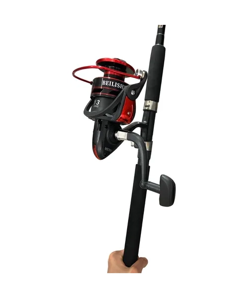COMBO CAÑA BOTERA 1.8 M + CARRETE + MULTIFILAMENTO + SEÑUELO - 2