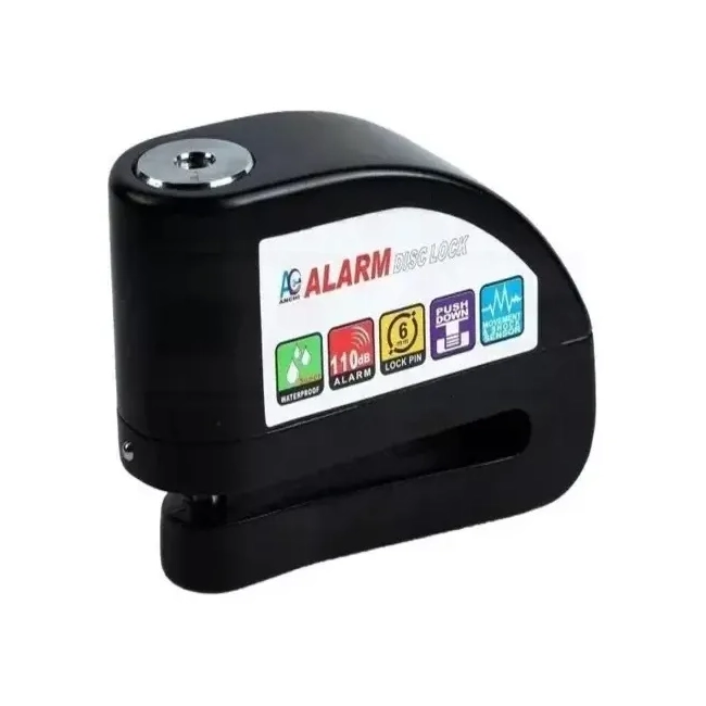 CANDADO CON ALARMA PARA DISCO DE MOTO - 1