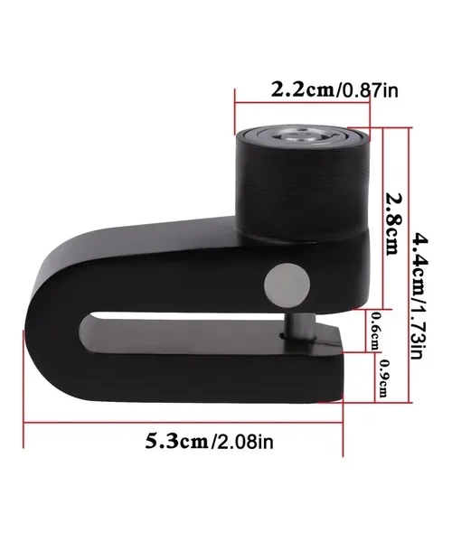 CANDADO ALARMA FRENO DISCO PARA MOTOCICLETA Y BICICLETA - 5