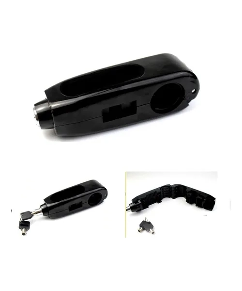 CANDADO PARA MOTOS MANILLAR DE FRENO COLOR NEGRO - 1