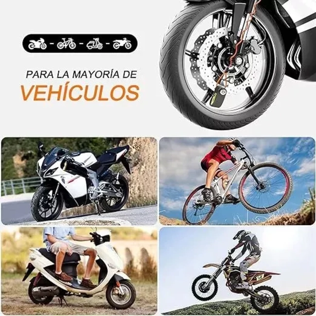 ALARMA MOTOCICLETA BLOQUEO IMPERMEABLE FRENO DISCO - 5