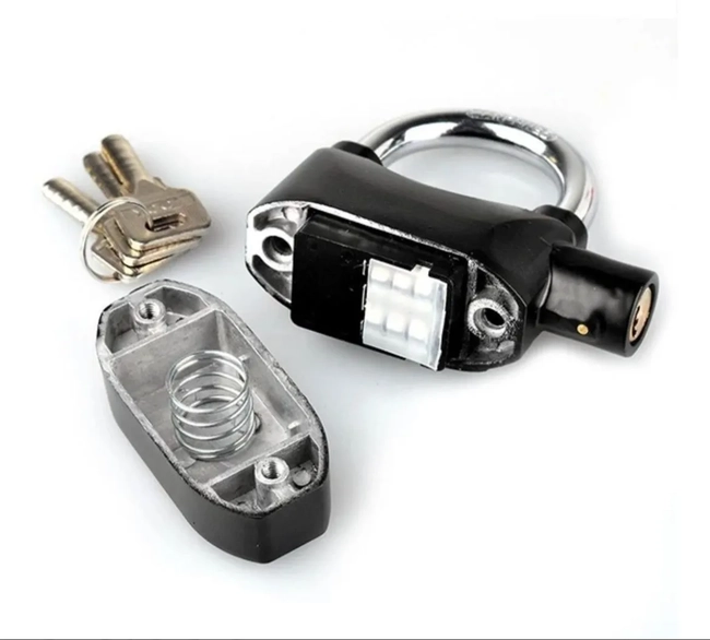 CANDADO ALARMA PARA MOTO, BICICLETA, CASA COMERCIAL 110DB + PILA - 1