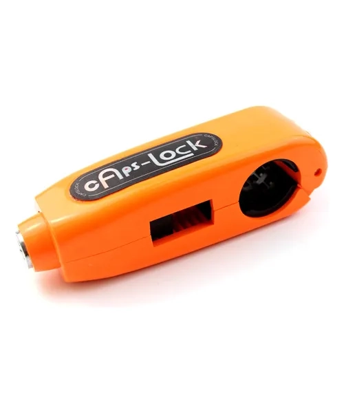 ACCESORIOS MOTO CANDADO ANTIRROBO MANILLAR NARANJA - 3