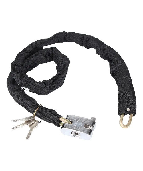 CANDADO CADENA PARA MOTOS Y BICICLETA 120 CM NEGRO - 1