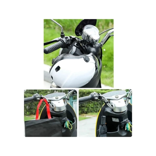 CANDADO PARA CASCO DE MOTO CON SOPORTE A MANUBRIO - 5