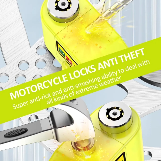 CANDADO ALARMA IMPERMEABLE DE BLOQUEO DE FRENO MOTO - 3