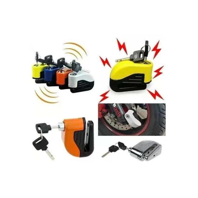 CANDADO FRENO DE DISCO MOTO CON ALARMA ANTIRROBO - 4