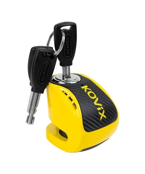 CANDADO DISCO MOTO KOVIX KNS6 PIN 6MM CON ALARMA 120DB - 1