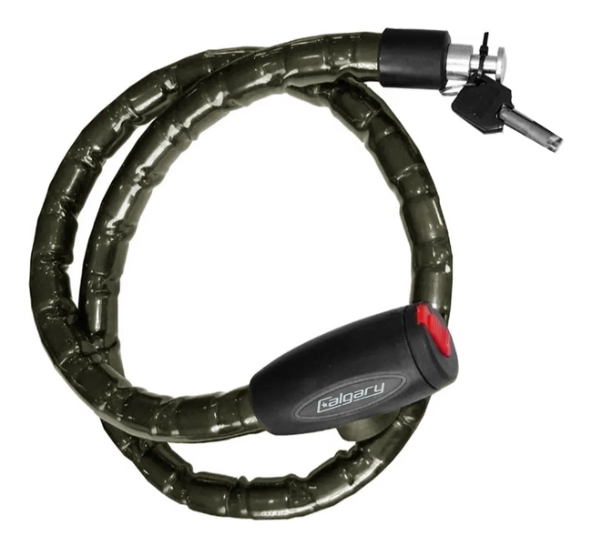 CANDADO SEGURIDAD MOTO 22MM CADENA 1.2M CON LLAVE - 1