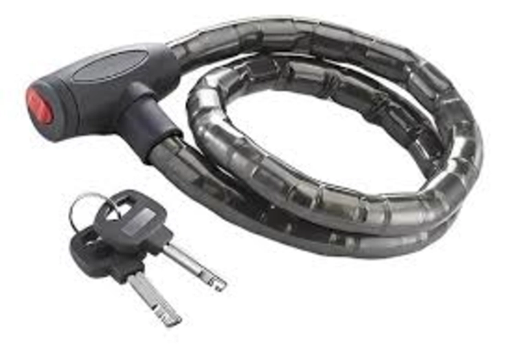 CANDADO SEGURIDAD MOTO 22MM CADENA 1.2M CON LLAVE - 2