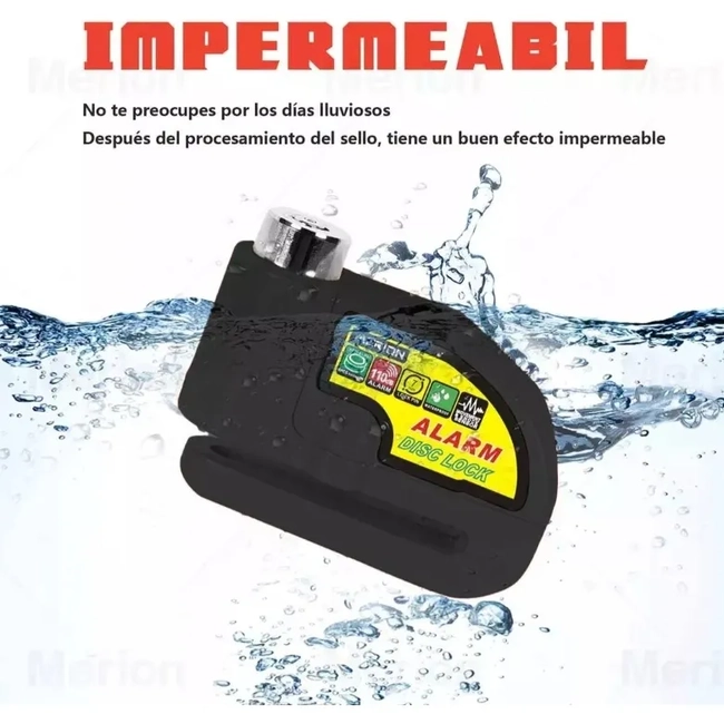 ALARMA MOTOCICLETA BLOQUEO IMPERMEABLE FRENO DISCO - 2