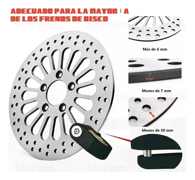 ALARMA MOTOCICLETA BLOQUEO IMPERMEABLE FRENO DISCO - 3