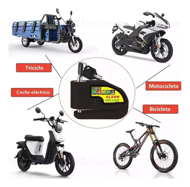 ALARMA MOTOCICLETA BLOQUEO IMPERMEABLE FRENO DISCO - 4