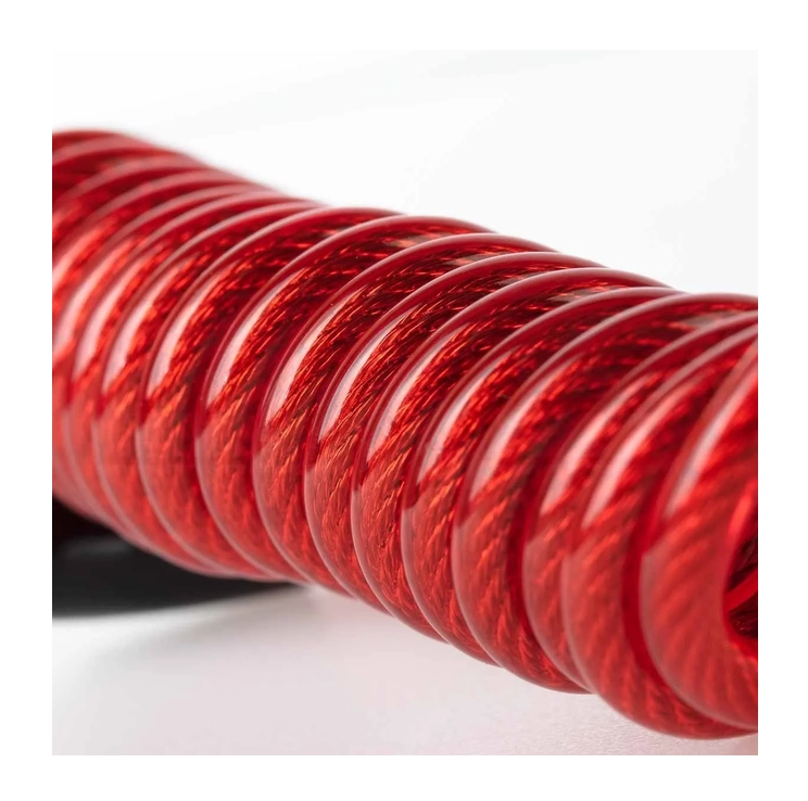 CANDADO KOVIX MOSQUETON CON CLAVE Y CUERDA ACERO 100CM - 3