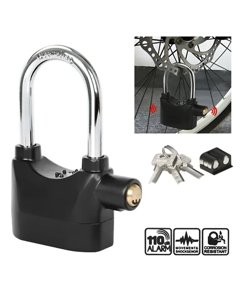CANDADO ANTIRROBO 110DB CON ALARMA RESISTENTE - 6