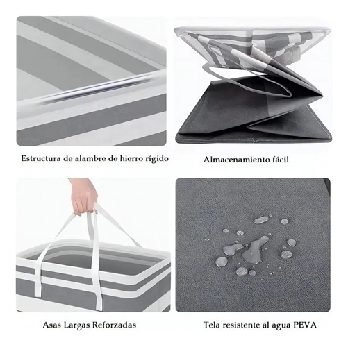 CESTO ROPA SUCIA PLEGABLE 75L - 6