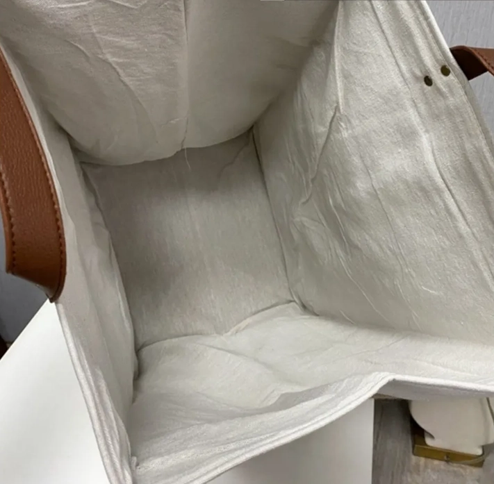 CANASTO ROPA CON ASAS COLOR BEIGE - 4