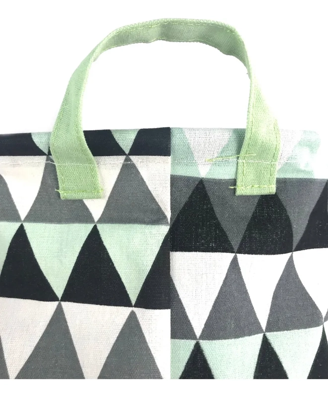 CESTO ROPA SUCIA PLEGABLE DISEÑO TRIANGULOS 35X45 - 4