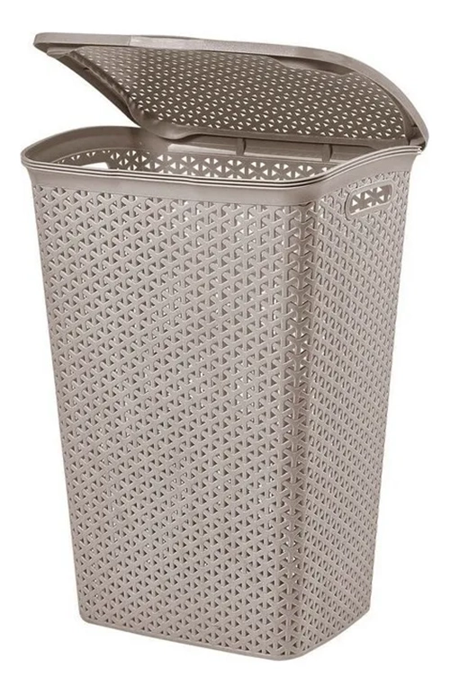 CESTO ROPA SUCIA BALI 55L COLOR TAUPE - 4
