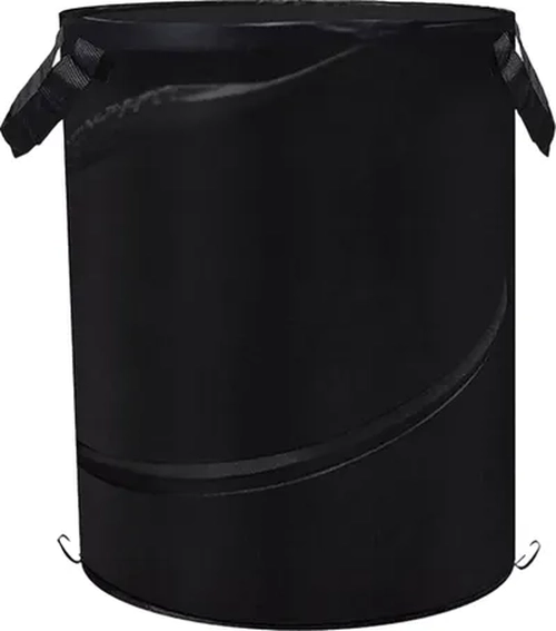 CANASTO ROPA SUCIA PLEGABLE MULTIUSO COLOR NEGRO - 1