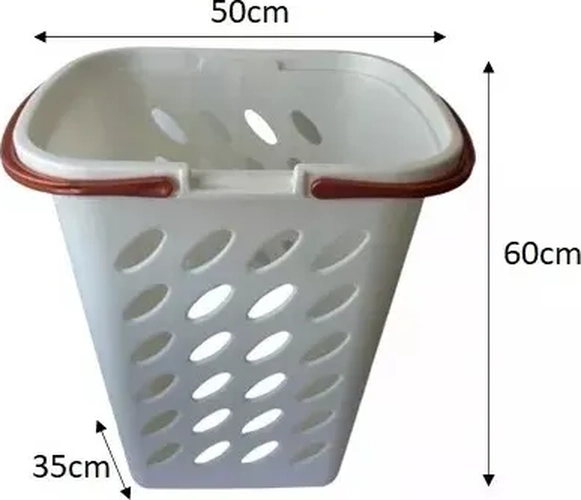 CESTA ROPA PLASTICO RESISTENTE CON TAPA - 4