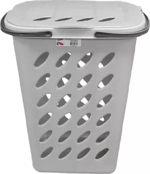 CESTA ROPA PLASTICO RESISTENTE CON TAPA - 5